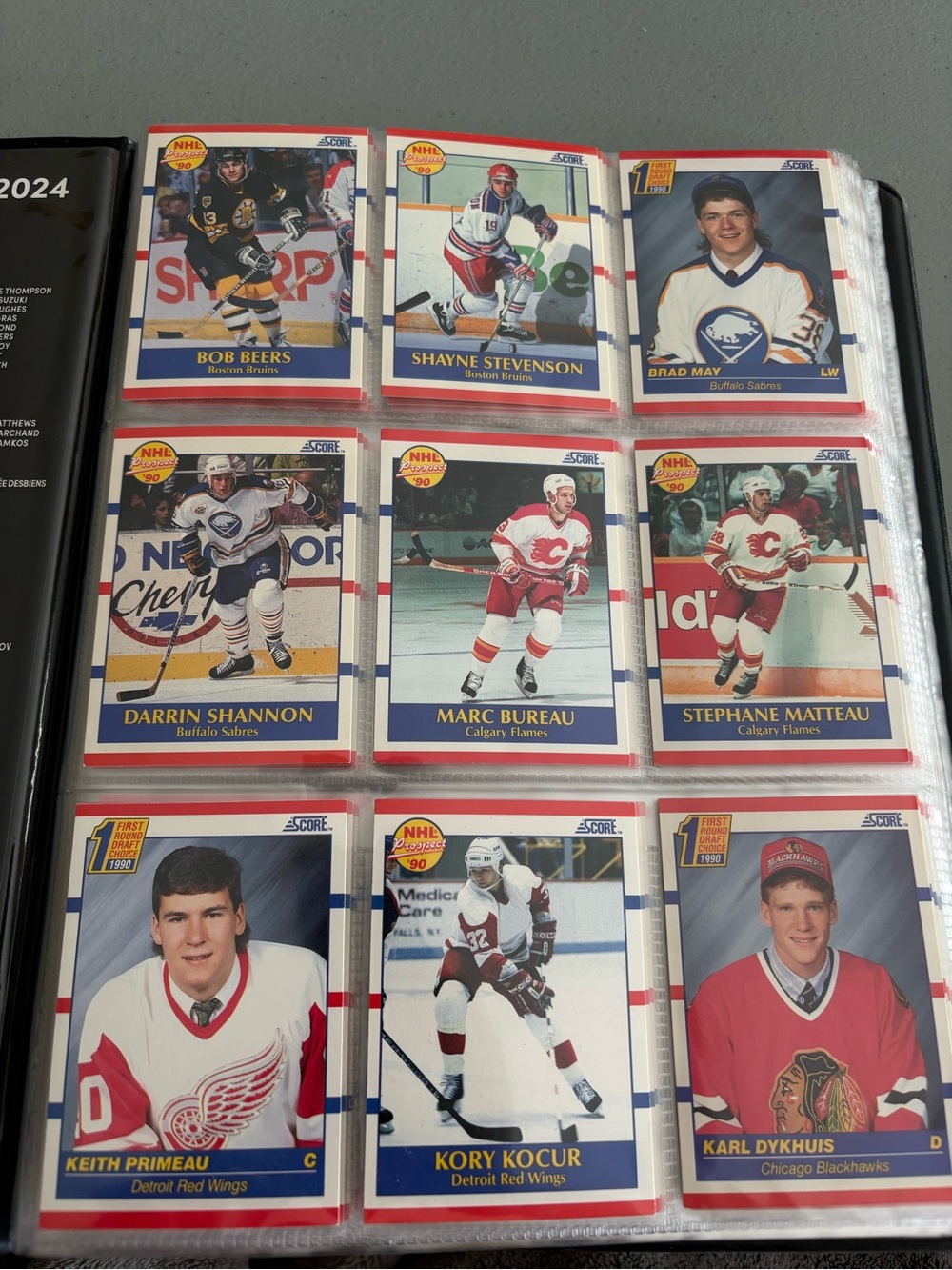 Vintage Score NHL Hockey Card Collection - Red, White & Blue